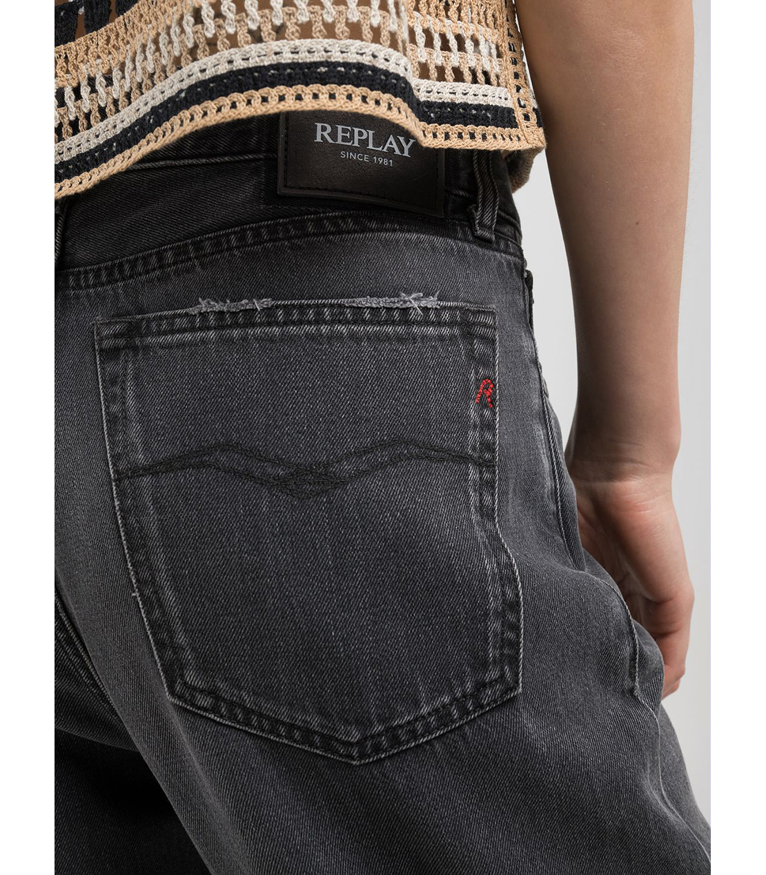 フレアブーツカットBECKAテンセルブラックデニム 詳細画像 オフブラック 7